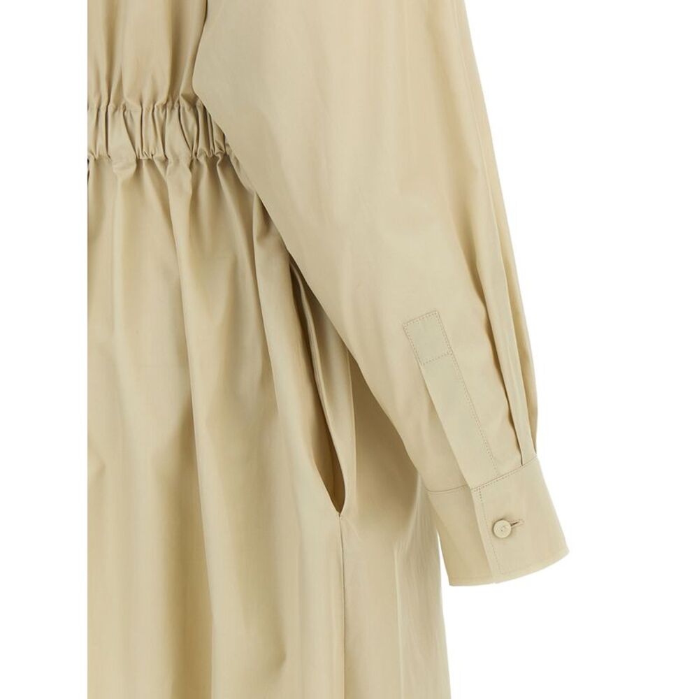 Max Mara Beige Cotton Long Women's Dress - Picture 4 of 4